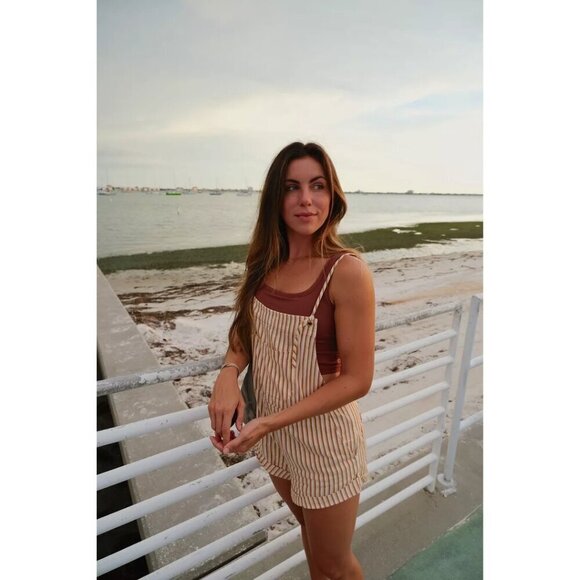 BILLABONG Wild Pursuit Overalls in So Tan Size Small - Picture 2 of 16